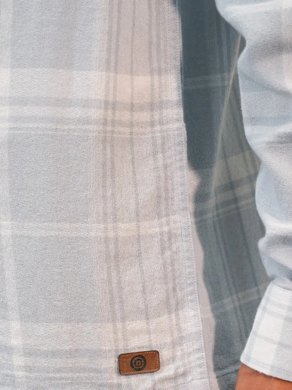  Locomotive Men Grey Checked Oversized Fit Casual Shirts