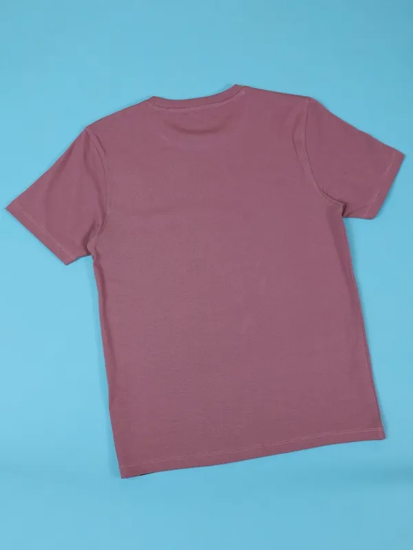 Hoop Boys Pink Printed Round Neck T-Shirt