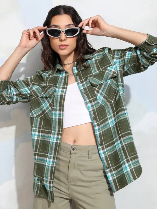 Women Checked Casual Shirt