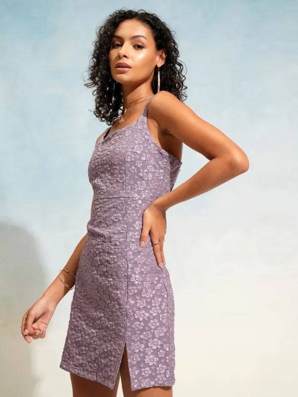 Self Design Sheath Dress