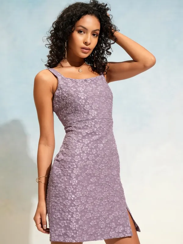 Self Design Sheath Dress