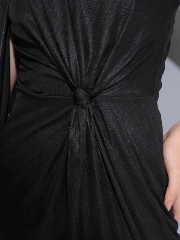 Tokyo Talkies Women Black Solid Maxi Dress