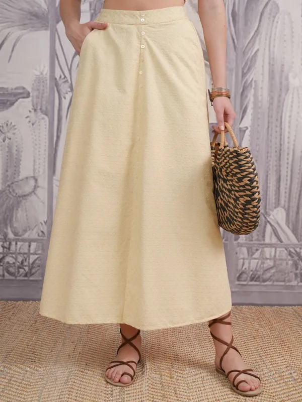  Vishudh Women Beige Midi Skirts