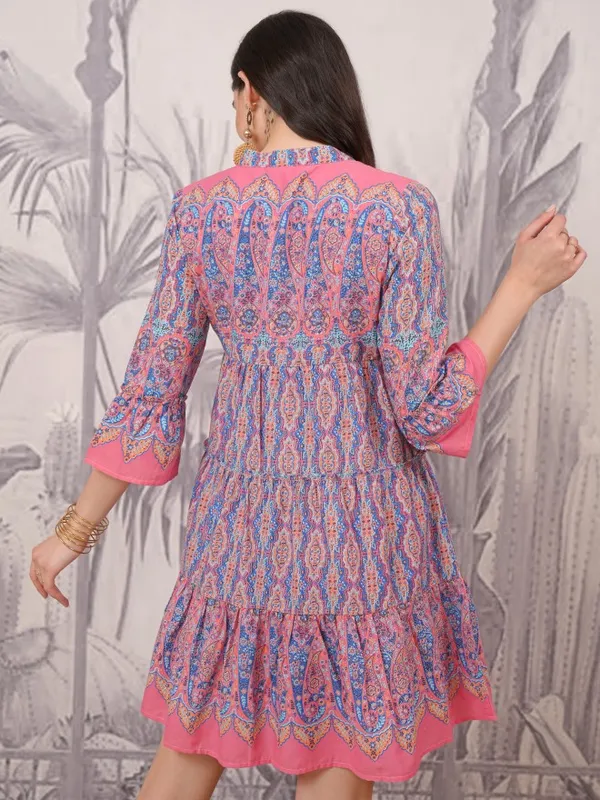 Printed A-Line Dress