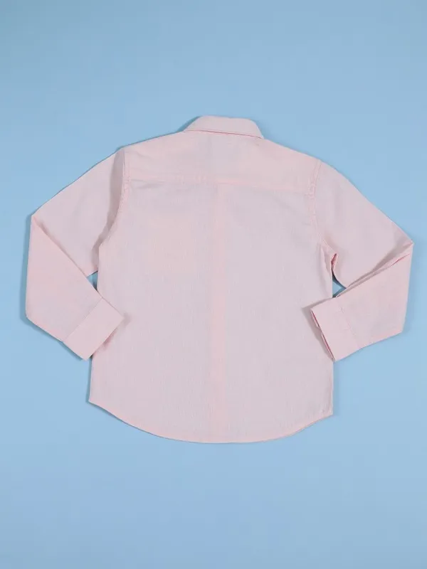 Hoop Boys Pink Slim Fit Casual Shirt