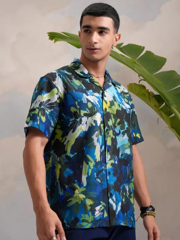  Highlander Men Multi Printed Regular Fit Casual Shirts