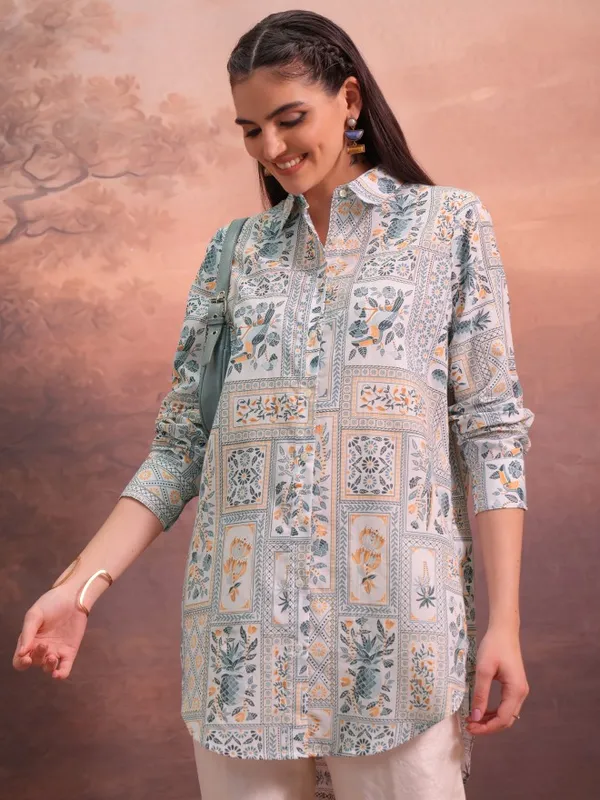  Vishudh Women Off White Printed Tunics