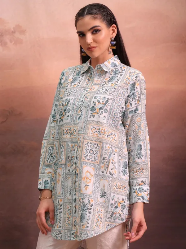  Vishudh Women Off White Printed Tunics