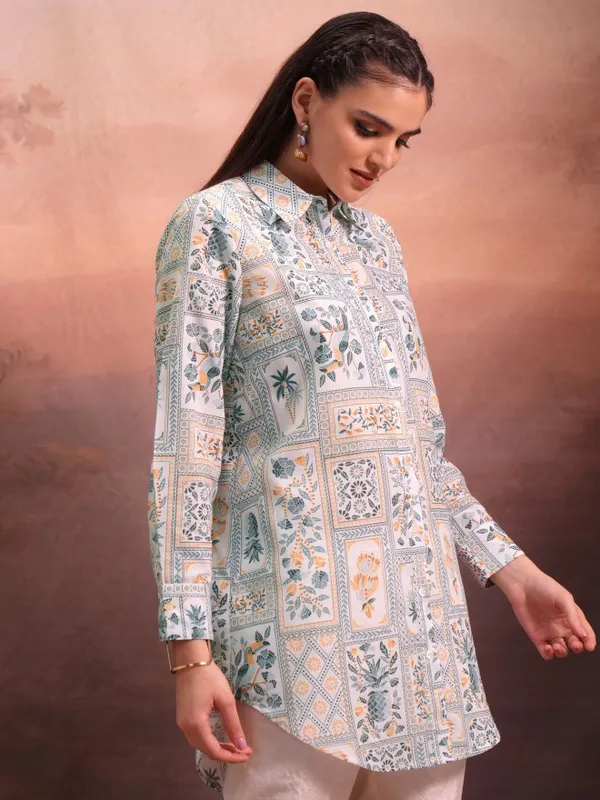  Vishudh Women Off White Printed Tunics