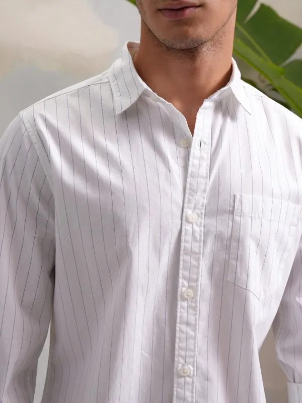 Highlander Men Multi Striped Slim Fit Casual Shirts