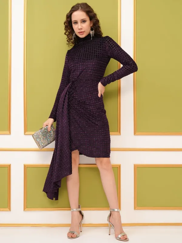 Self Design Sheath Dress