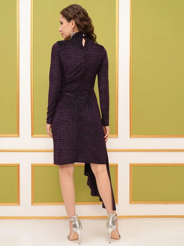 Self Design Sheath Dress