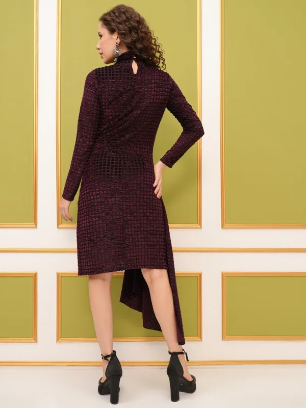 Self Design Sheath Dress