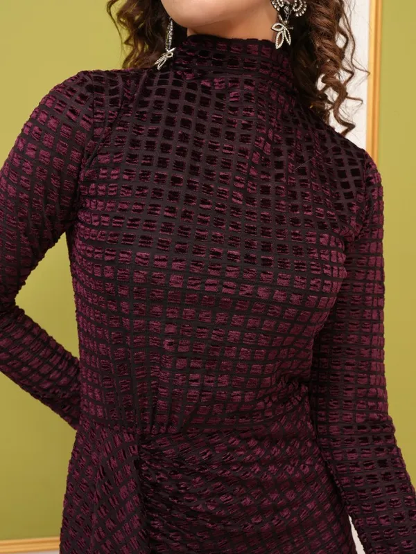 Self Design Sheath Dress