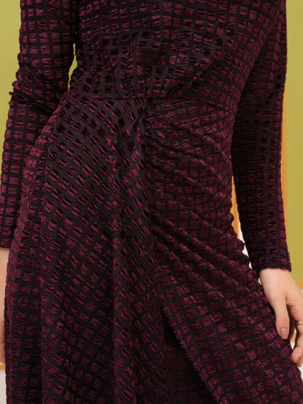 Self Design Sheath Dress