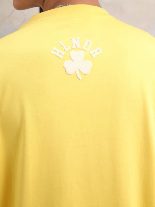  Highlander Men Yellow Printed Round Neck T-Shirts