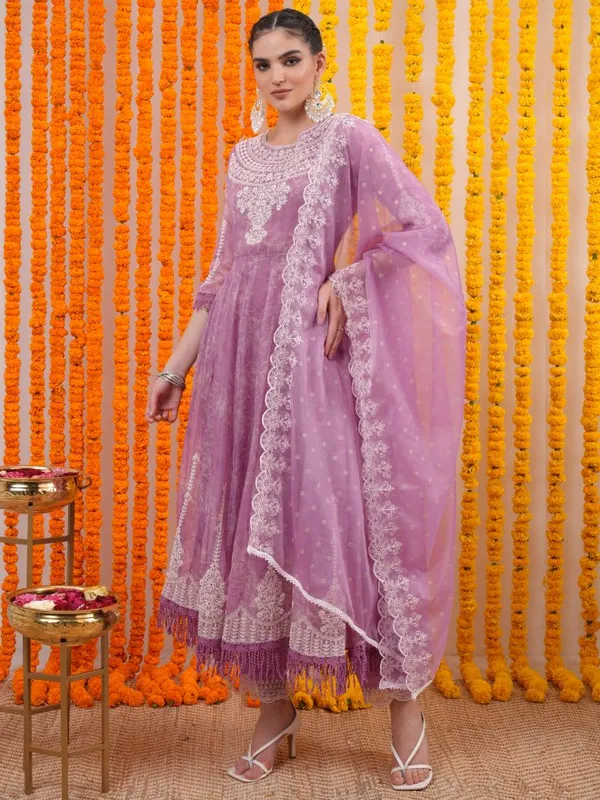 Women Kurta With Trousers & Dupatta
