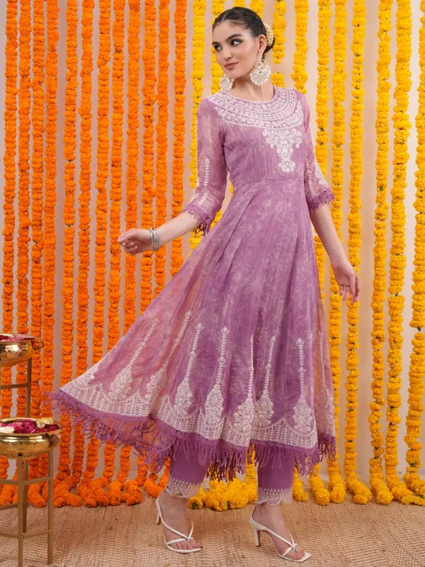 Women Kurta With Trousers & Dupatta