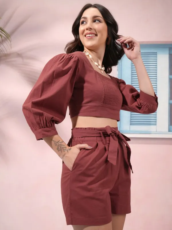  Tokyo Talkies Women Terracotta Co-Ords