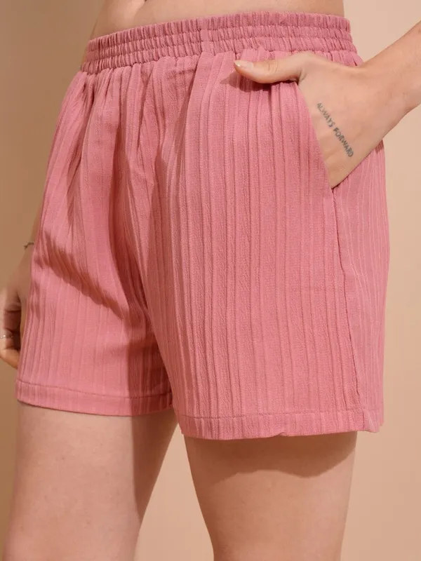 Tokyo Talkies Women Coral Top With Trousers Co-Ords