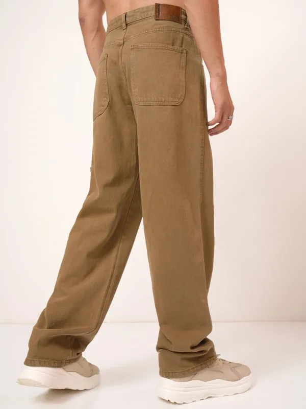  Highlander Men Olive Carpenter Fit Clean Look Jeans