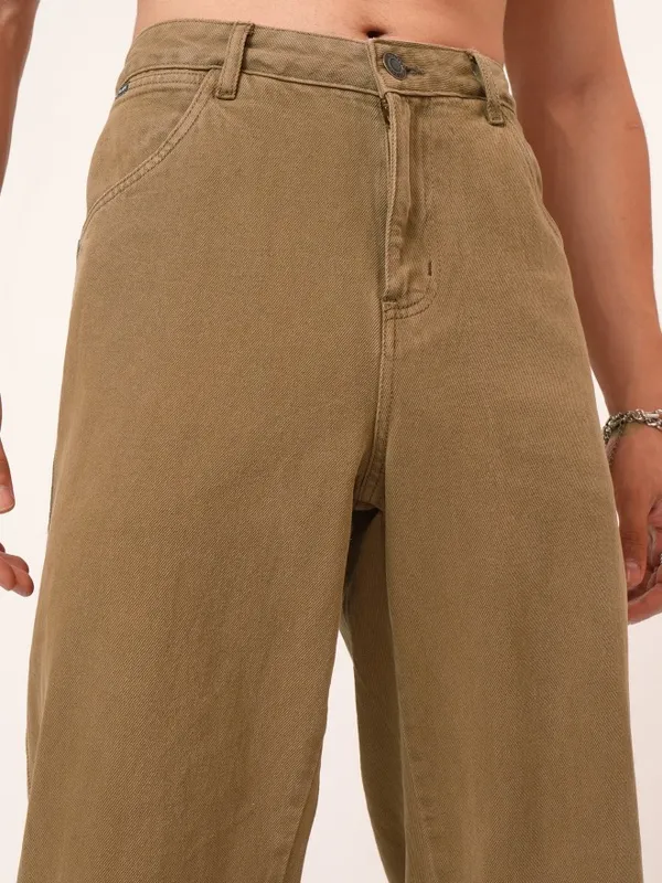  Highlander Men Olive Carpenter Fit Clean Look Jeans