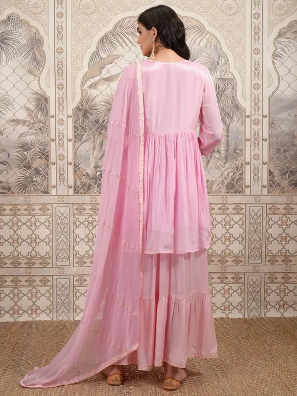 Women Kurta With Sharara & Dupatta