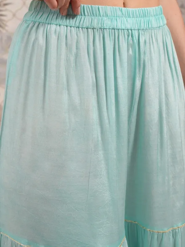 Women Kurta With Sharara & Dupatta
