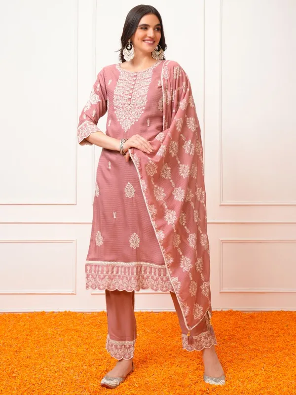 Women Kurta With Trousers & Dupatta