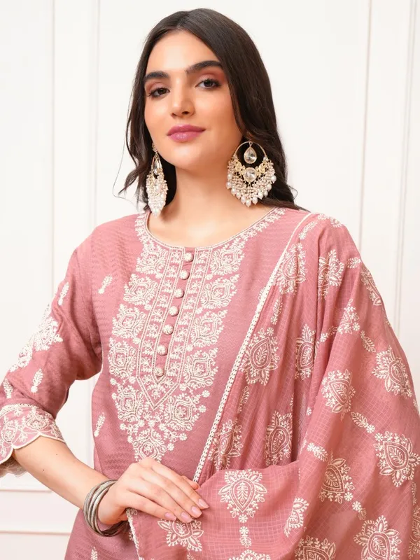 Women Kurta With Trousers & Dupatta