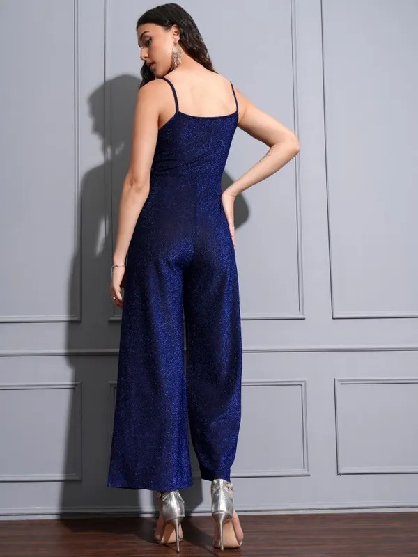 Tokyo Talkies Women Blue Solid Jumpsuit