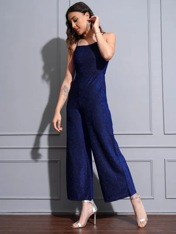 Tokyo Talkies Women Blue Solid Jumpsuit