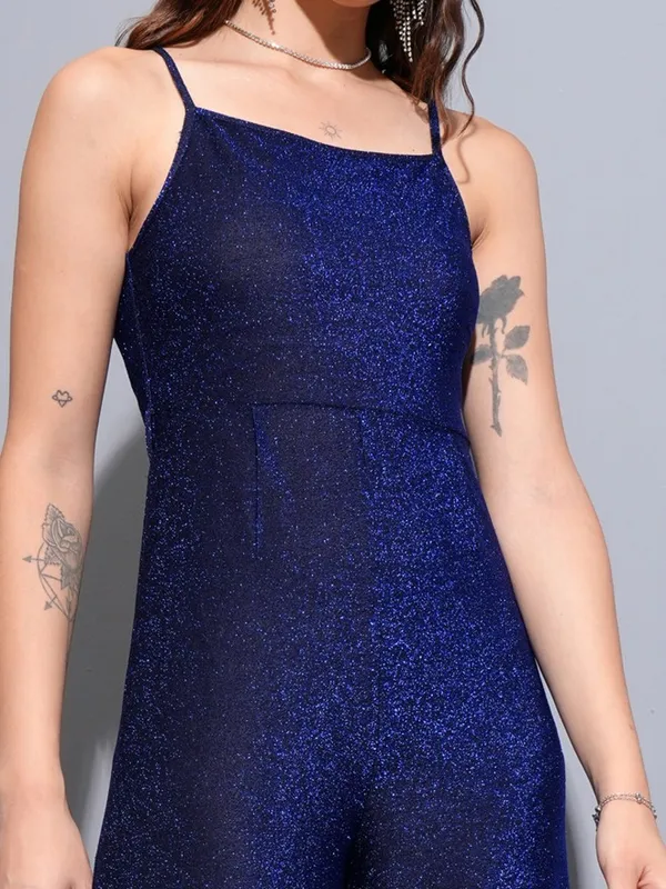 Tokyo Talkies Women Blue Solid Jumpsuit