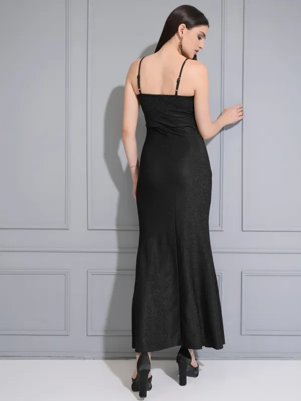 Tokyo Talkies Women Black Solid Maxi Dress