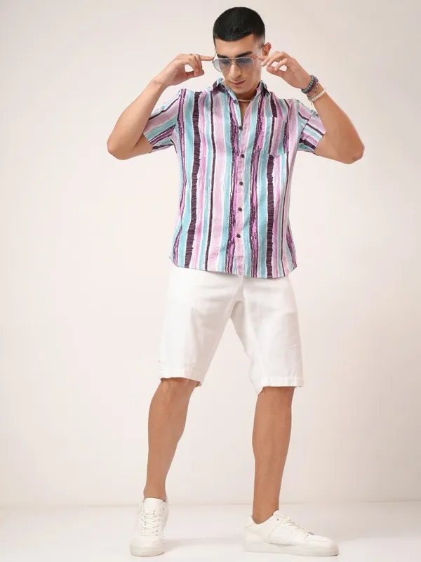 Highlander Men Multi Printed Slim Fit Casual Shirt