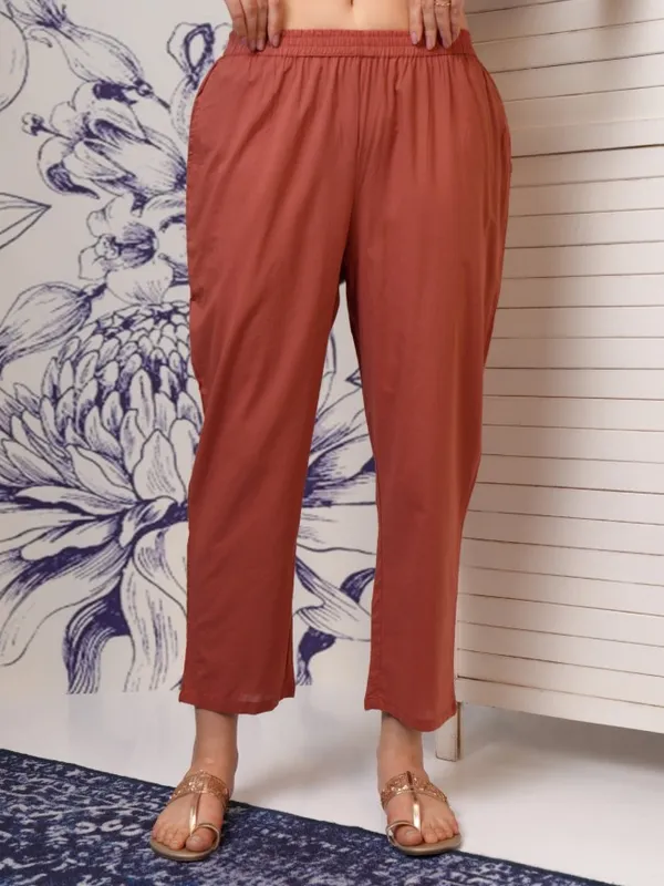 Vishudh Women Pink Printed Kurta With Trousers And Dupatta