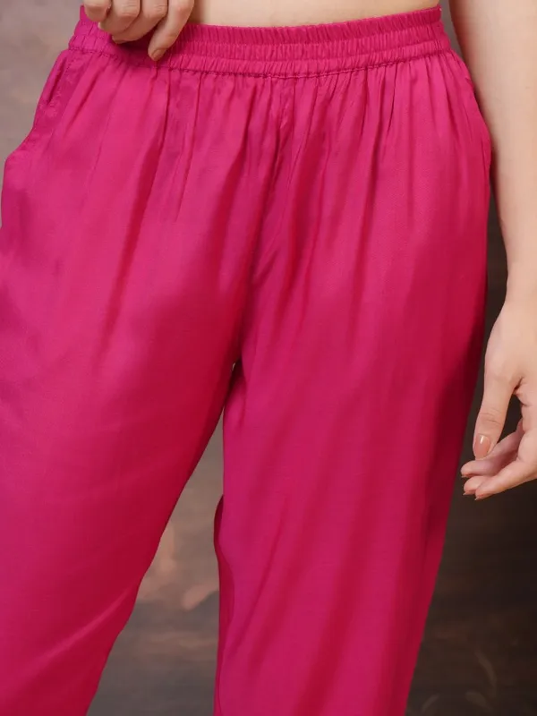 Women Kurta With Trousers & Dupatta
