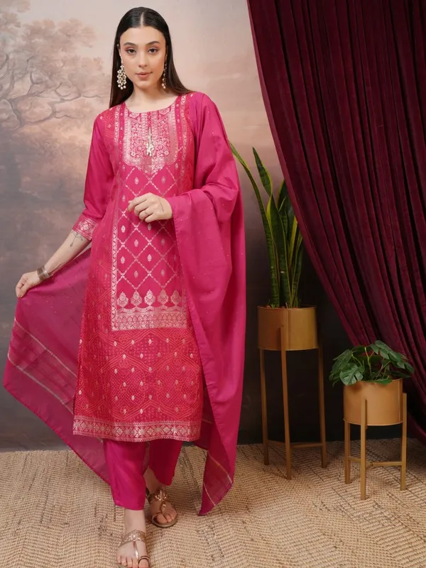  Vishudh Women Pink Printed Kurta Sets