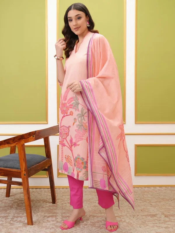  Vishudh Women Pink Printed Kurta Sets