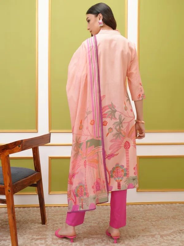  Vishudh Women Pink Printed Kurta Sets