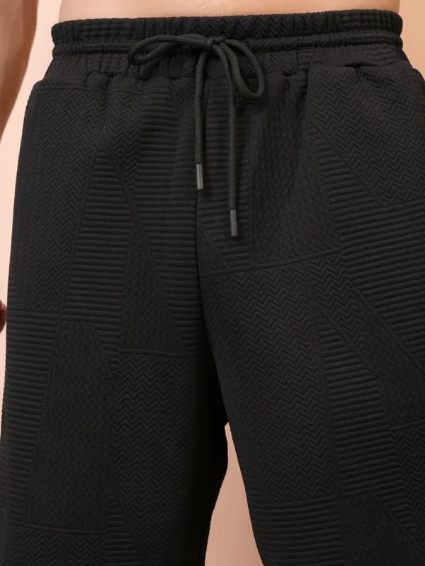 Locomotive Premium Men Black Shirt With Shorts Co-Ords