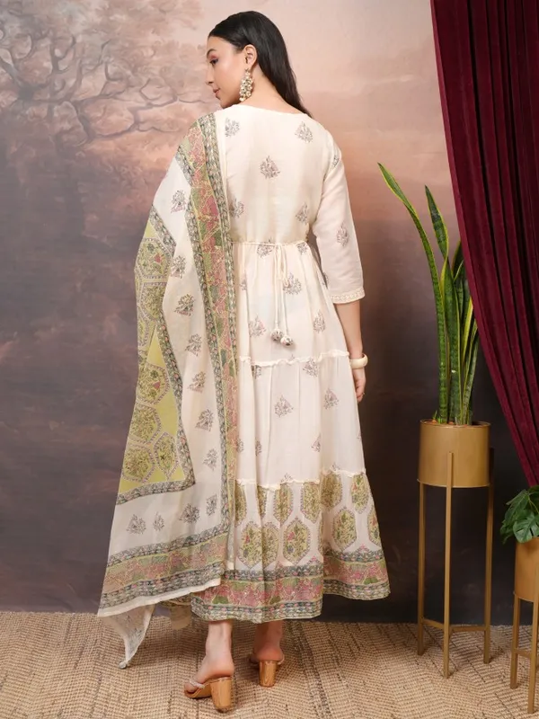  Vishudh Women White Printed A-Line Dresses