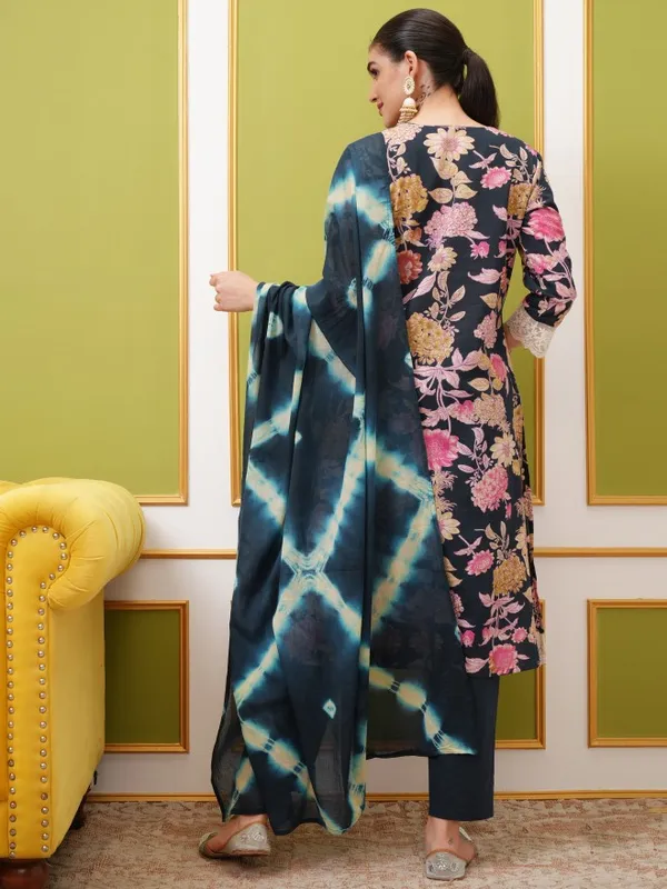  Vishudh Women Navy Blue Printed Kurta Sets
