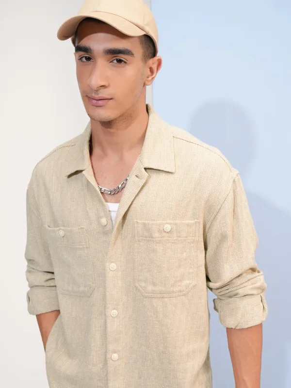 Men Oversized Fit Overshirt
