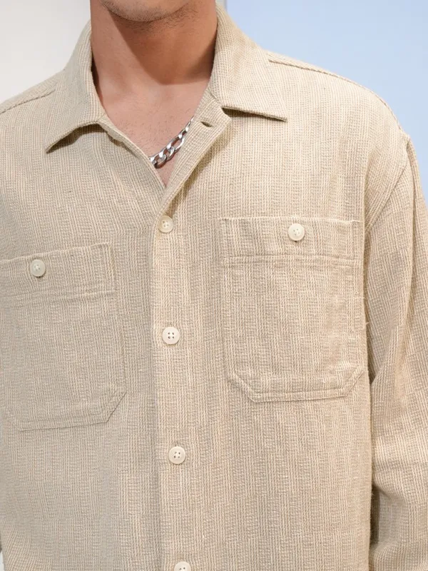 Men Oversized Fit Overshirt