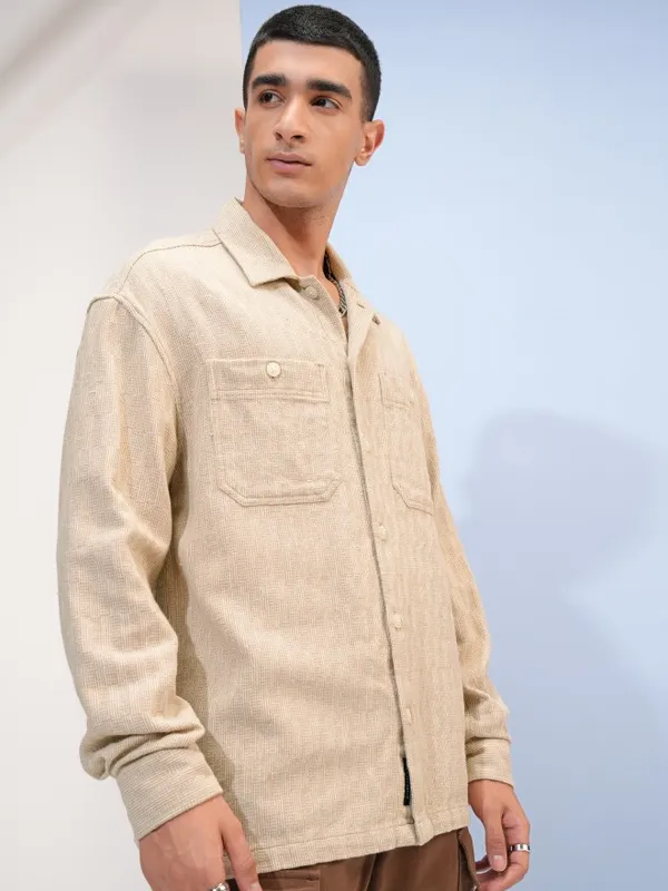 Men Oversized Fit Overshirt