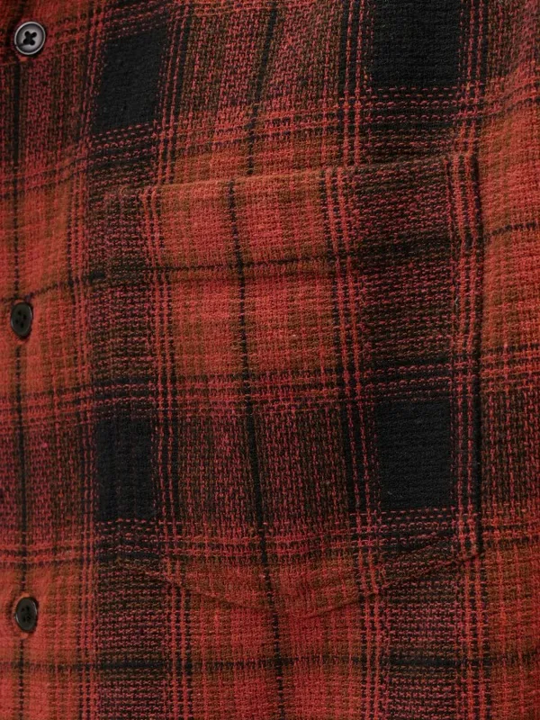  Highlander Men Terracotta Checked Relaxed Fit Casual Shirts