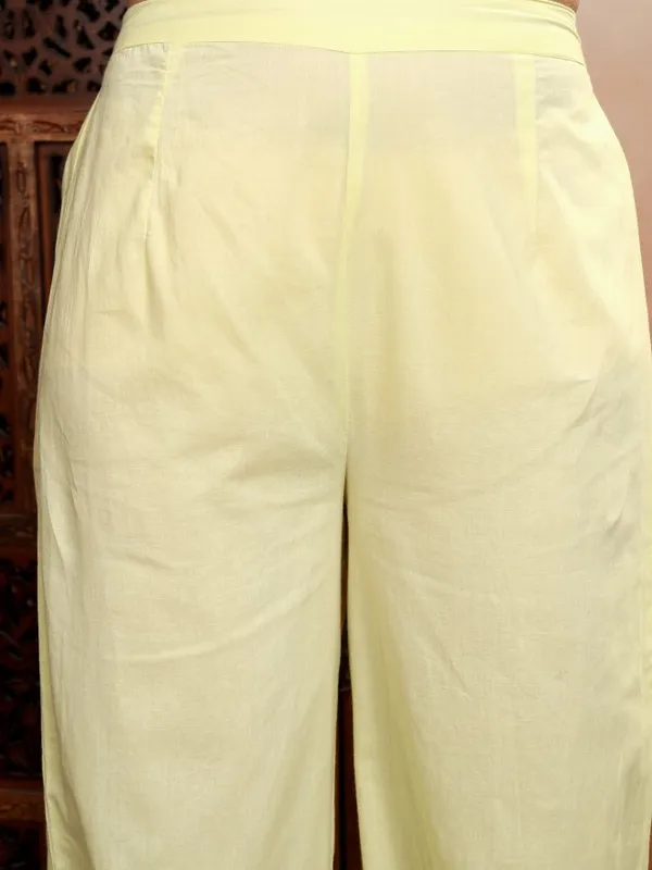 Vishudh Women Yellow Top With Trousers Co-Ords