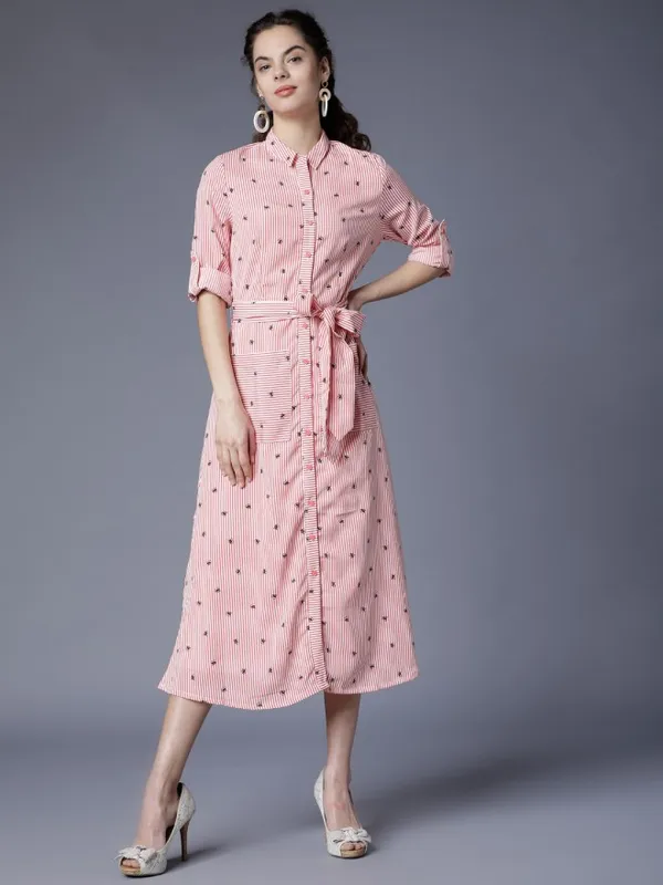 Printed Shirt Dress