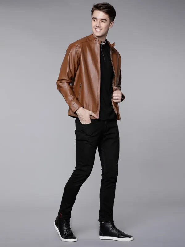 Brown Biker Jacket